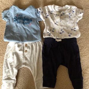 Carter’s Short Sleeve Onesies and Pants, Size 0-3